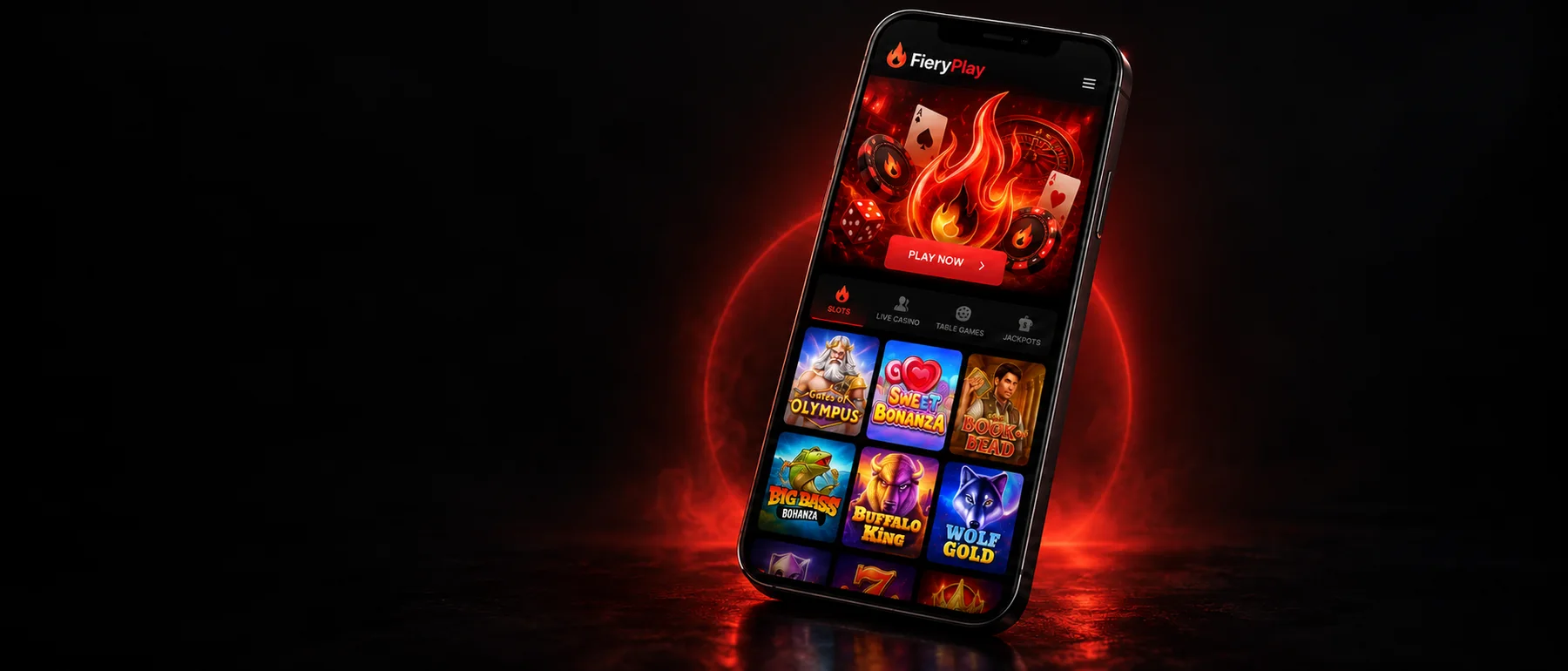 FieryPlay auf einem Smartphone